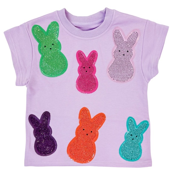 QUEEN OF SPARKLES -Multi Peep Kids Bunny Matching Set -Lavender size 6 - Picture 8 of 15